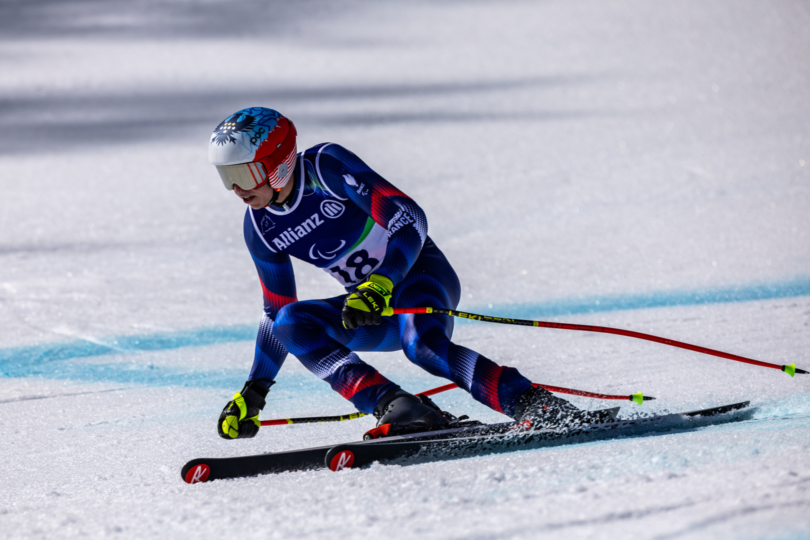 Arthur Bauchet (FRA) Silver Medal competes in Para Alpine Skiing Men’s 