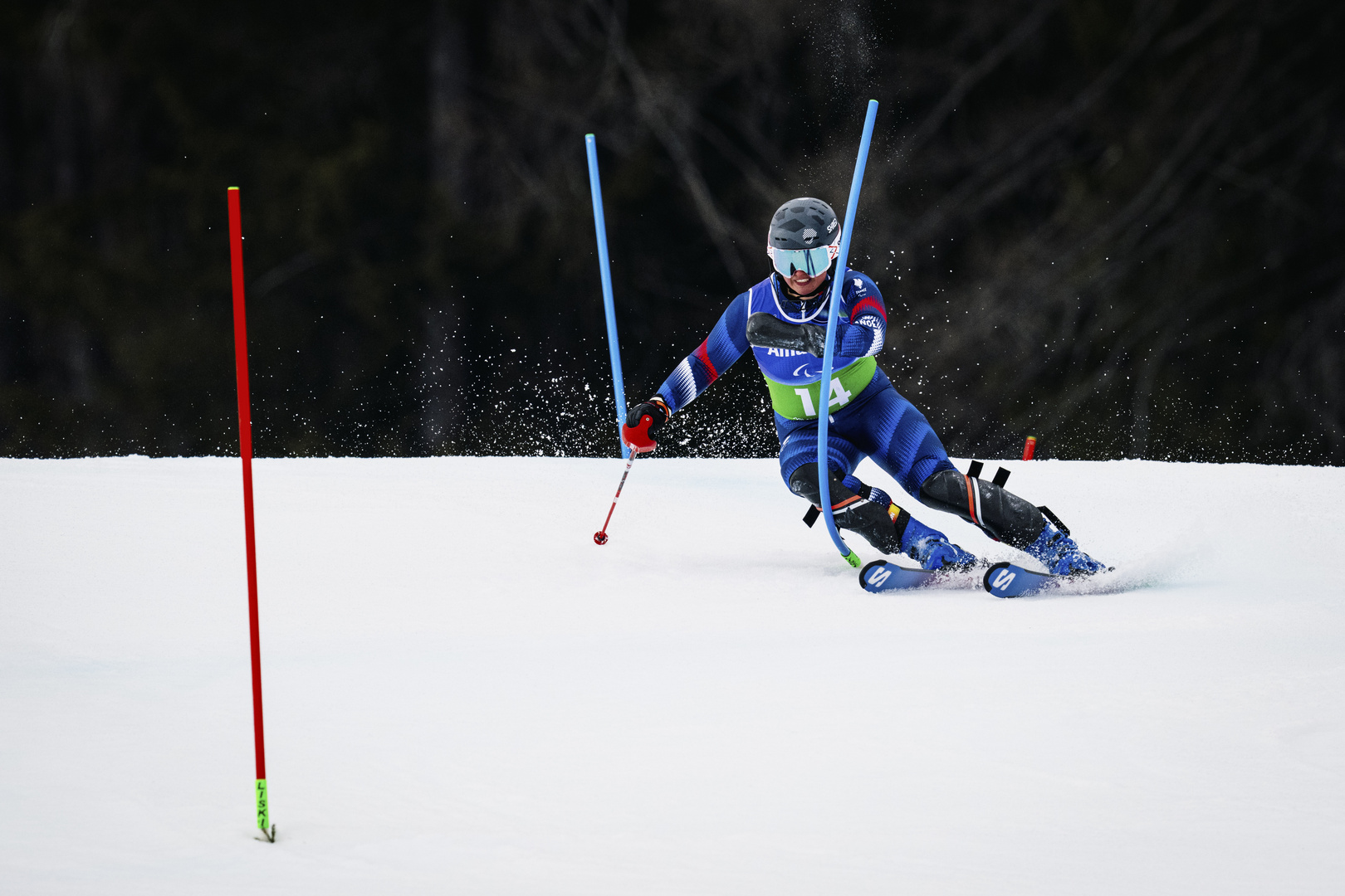Aurelie Richard (FRA) Silver Medal competes in Women’s  Alpine combined, 